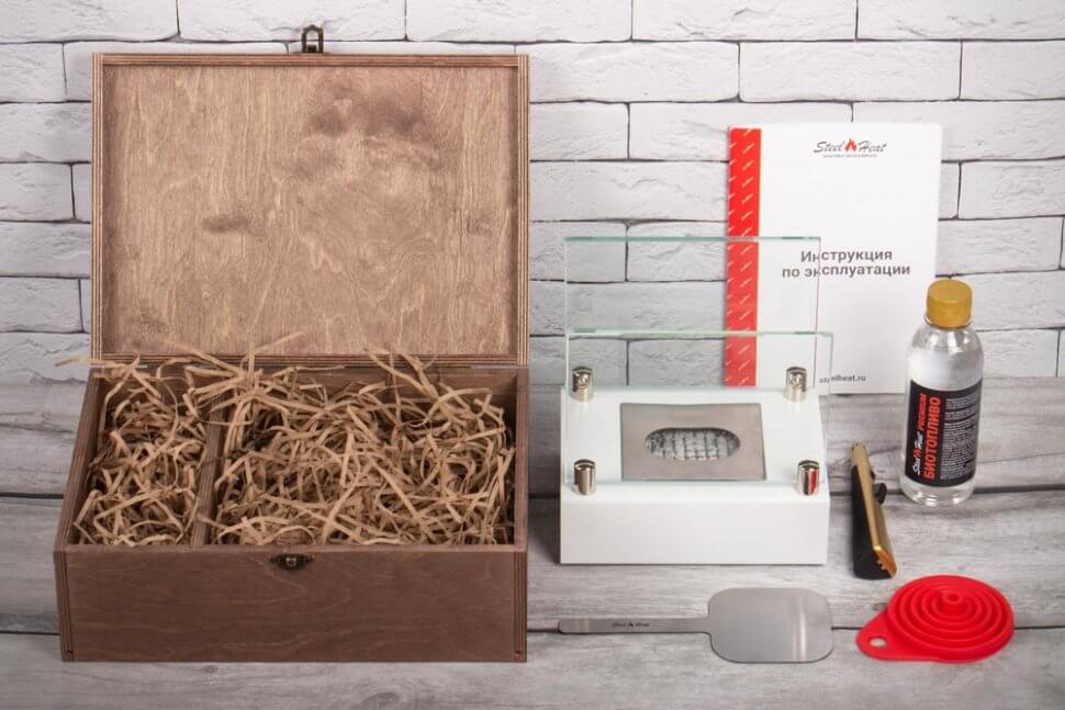 Подарочный набор SteelHeat PREMIUM BOX ALBA Белый + деревянная коробка + стартовый комплект
