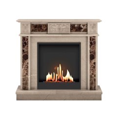 Биокамин в мраморном портале SteelHeat Vienna S