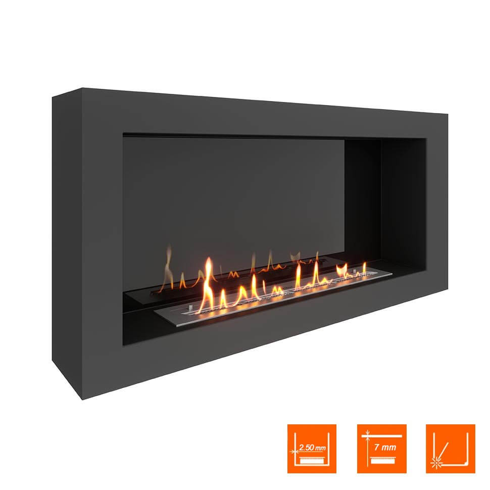 Биокамин SteelHeat WALL ONE 1100 черный