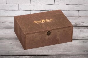 Подарочный набор SteelHeat PREMIUM BOX HERMES + деревянная коробка + стартовый комплект