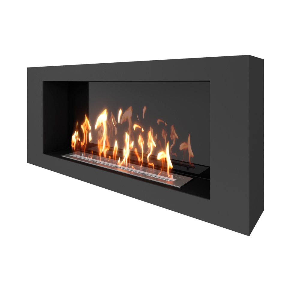 Биокамин SteelHeat WALL LONG 1200 черный
