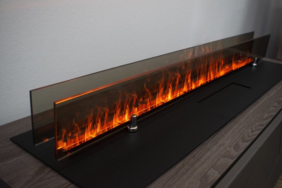 Декоративное стекло для 3D FireLine 2000 черное