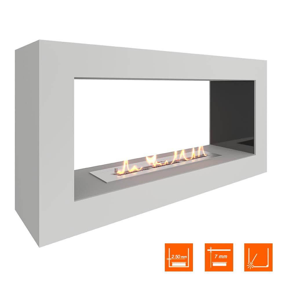 Биокамин SteelHeat FRAME ONE 900 белый