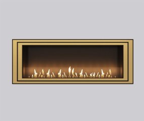 Биокамин встраиваемый SappFire Saturn 900 с латунными рамками