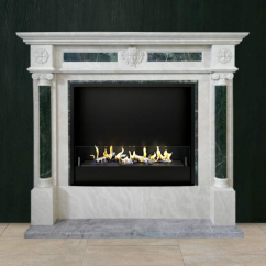 Биокамин в мраморном портале Firezo Carisma, стандарт