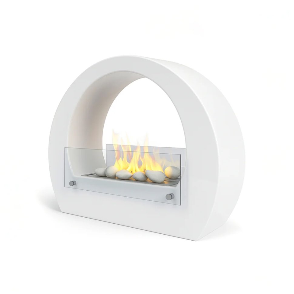 Напольный биокамин Бостон Белый