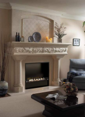 Биокамин в мраморном портале Firezo Felicita, стандарт