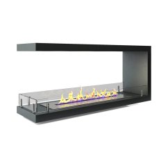 Торцевой сквозной биокамин Firezo Estremita finestra 1600, стандарт