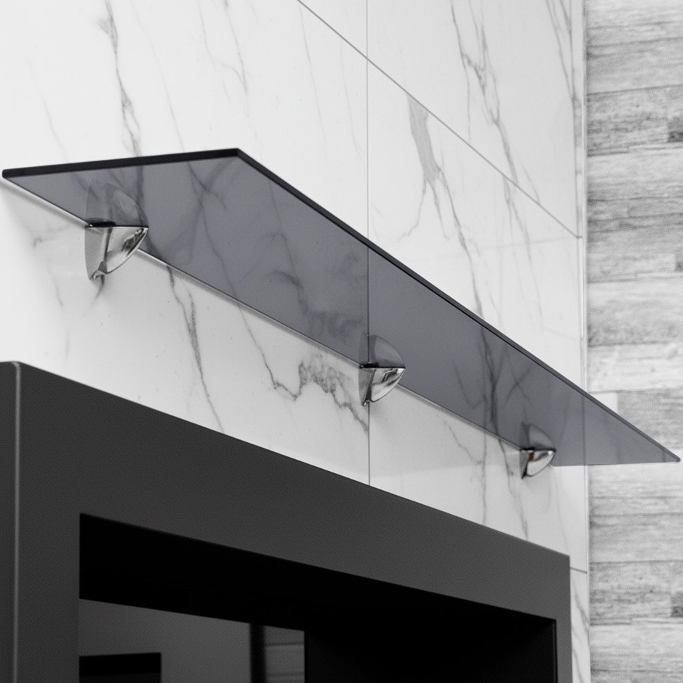 Стеклянная полка для биокамина Gray  1000