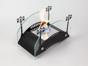 Биокамин настольный Lux Fire Пушкинский мост М (черный)
